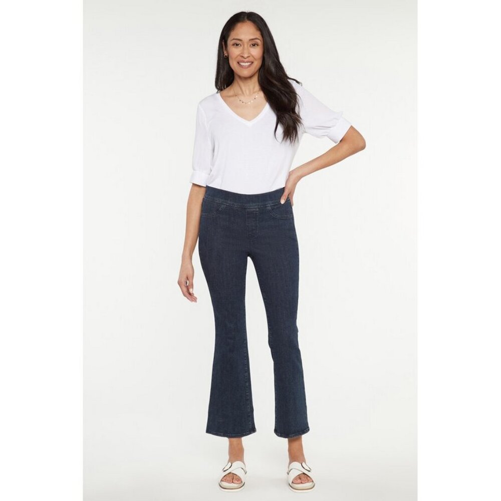 Tummy Flattening Butt Lifting Fiona Slim Flared Ankle Pull-On Jeans w/Lift Tuck®